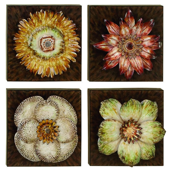 Metal Wall Decor 4 Assorted Beautifully Sculptured