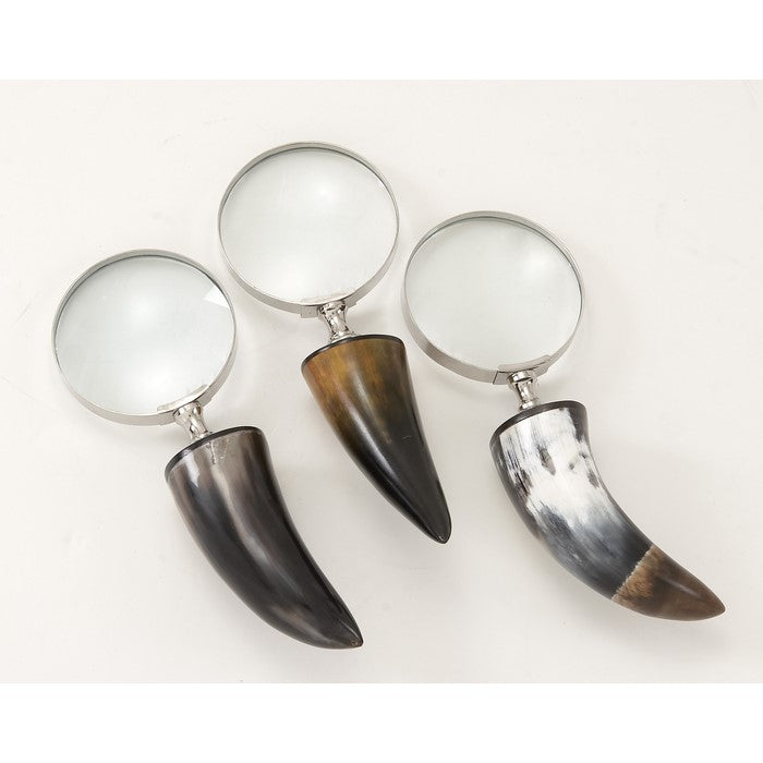 Classy Brass Horn Magnify Glass 3 Assorted