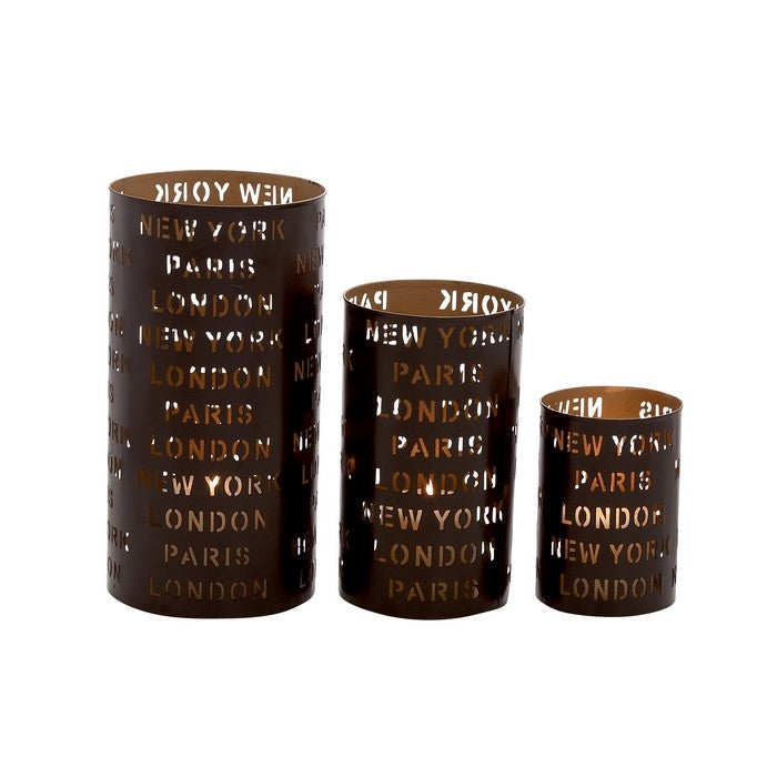 Style Quotient Metal Candle Lantern Set Of 3