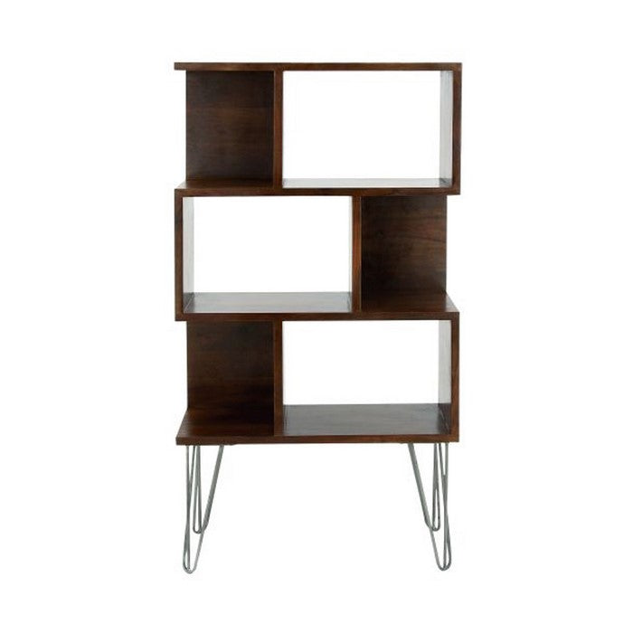 Sturdy Wood Metal Book Shelf