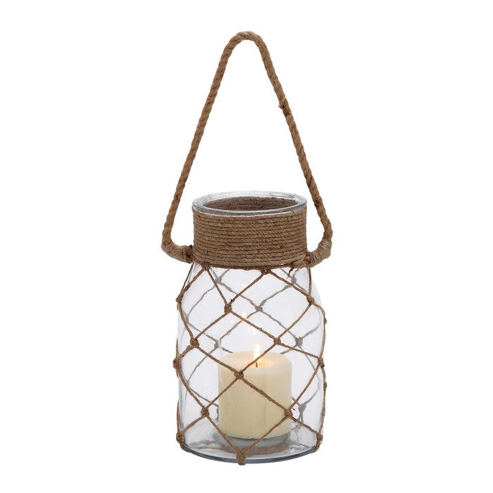 Smart Styled Opaque Glass Rope Candle Lantern