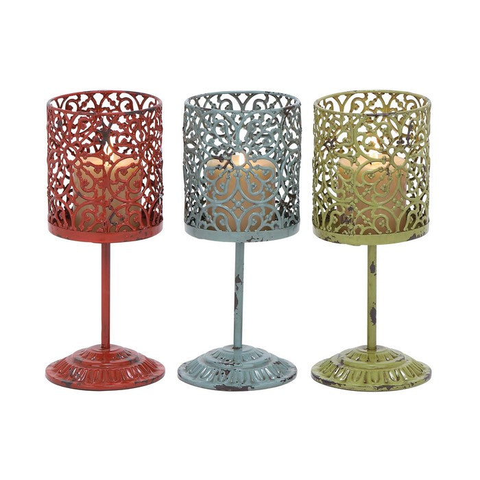 Beautiful Metal Candle Holder 3 Assorted with Unique Style