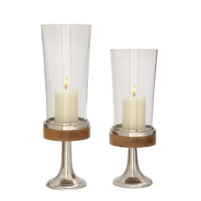 Beautiful Aluminum Wood Candle Holder