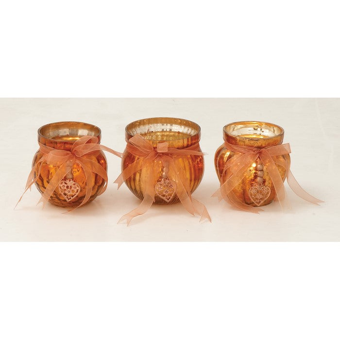 45169 Glass Candle Holder Set Of 3