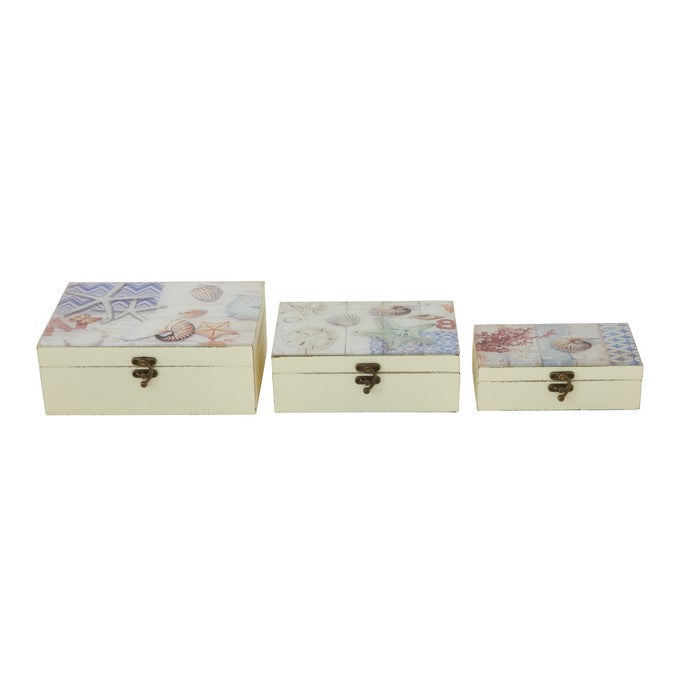 Superb Wood Glass Box Set of 3