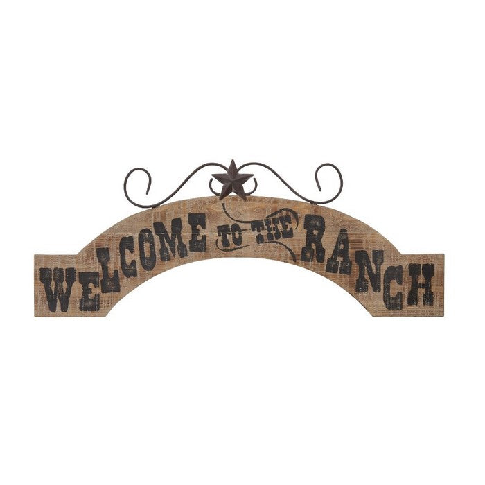 Attractive Wood Metal Wall Sign