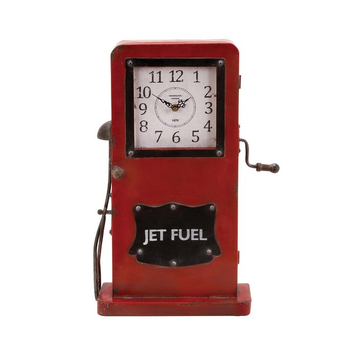 Clock With White Dial, Black Hands And Numeral Display