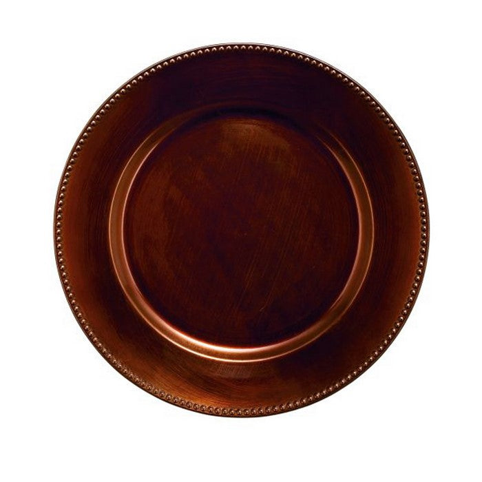 Sassy PP Plastic Round Bead Copper Charger
