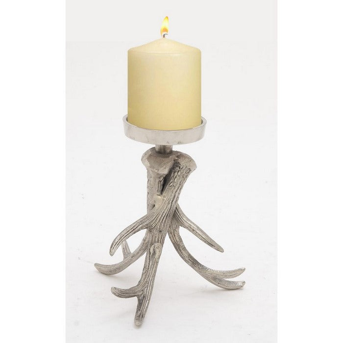 Artistic Aluminum Antler Candle Holder