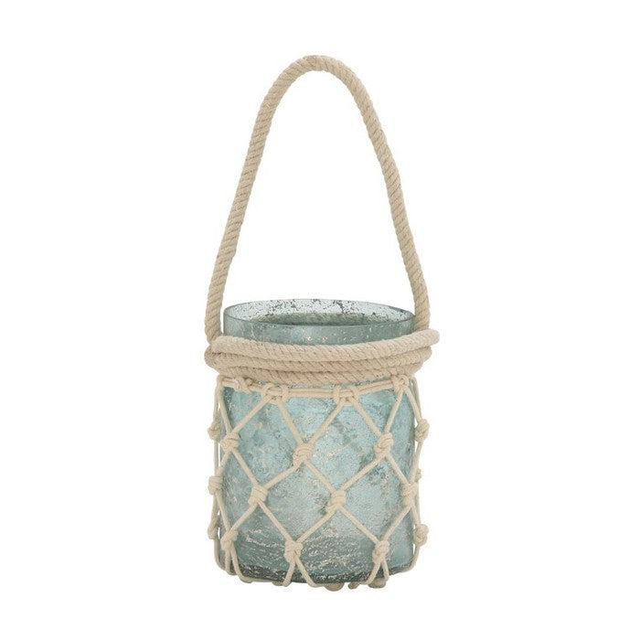 Pretty Glass Rope Candle Lantern