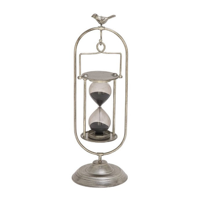 Admirable Metal Glass Min Silver Hourglass