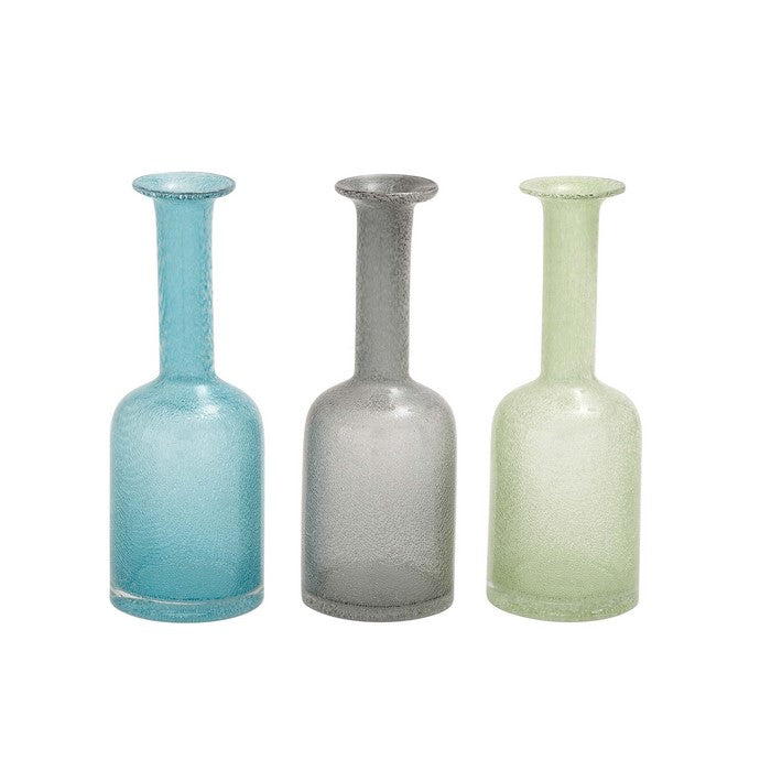 The Slender Glass Long Neck Vase 3 Assorted