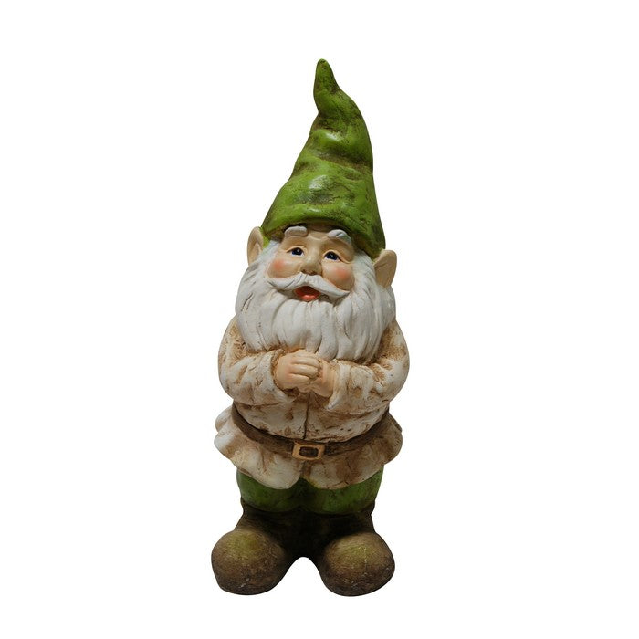 Gnome Folding Hands Looking Up Garden Statue