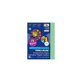 Pacon PAC103015 Tru-Ray Construction Paper, 9" x 12", Light Green, 50 Sheets