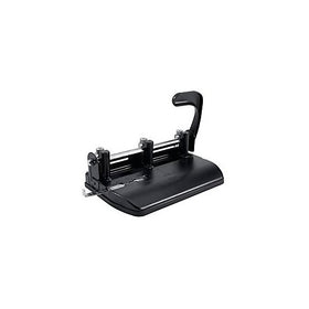 Officemate Heavy Duty Adjustable 2-3 Hole Punch with Lever Handle, 32-Sheet Capacity, Black (90078)
