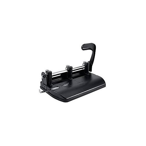 Officemate Heavy Duty Adjustable 2-3 Hole Punch with Lever Handle, 32-Sheet Capacity, Black (90078)