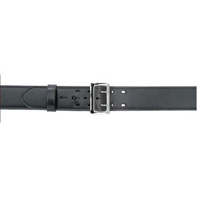 Safariland 875 Duty Belt Edge Stitch, Plain Black, Chrome Buckle, Size 38