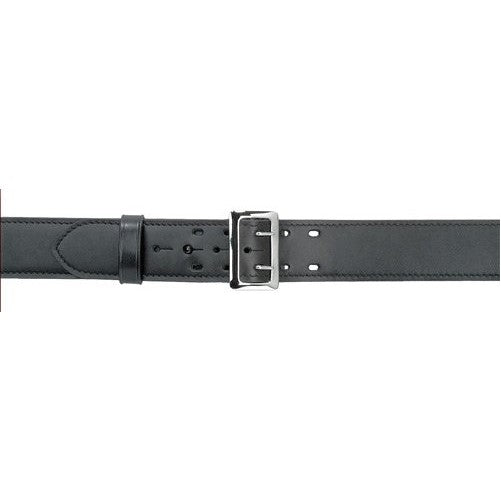 Safariland 875 Duty Belt Edge Stitch, Plain Black, Chrome Buckle, Size 38