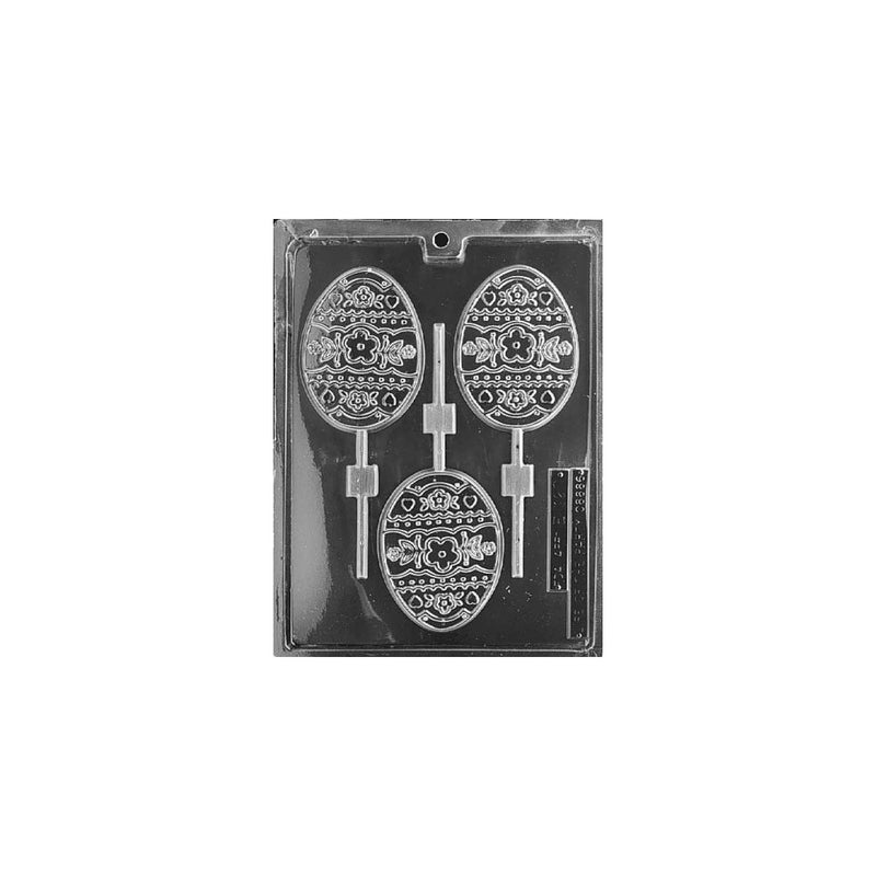 Cybrtrayd Life of the Party E120 Egg Lolly Easter Chocolate Candy Mold in Sealed Protective Poly Bag Imprinted with Copyrighted Cybrtrayd Molding Instructions, Large