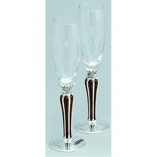 Silver/ Glass Imperial Champagne Goblet