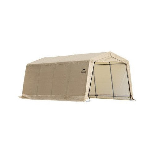 ShelterLogic Peak Style AutoShelter, Sandstone, 10 x 20 x 8 ft.