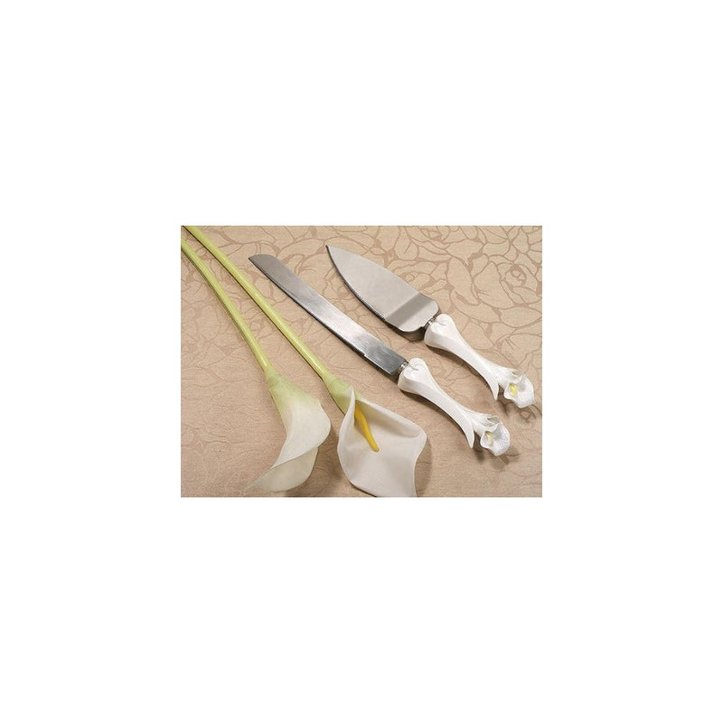 Calla Lily Cake And Knife Set C401 Quantity of 1