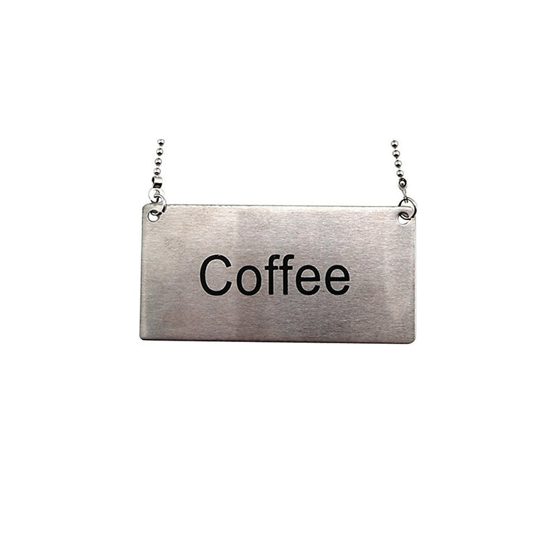 Update International CS-CFE Stainless Steel Beverage Chain Sign, Coffee, Stainless Steel