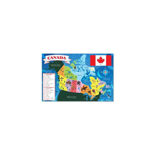 Melissa & Doug Canada Map Jumbo Jigsaw Floor Puzzle (48 pcs, 2 x 3 feet)