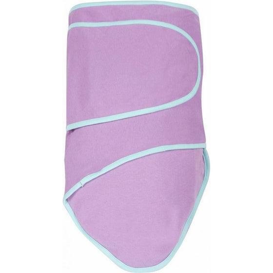 Miracle Blanket Swaddle, Purple with Mint Trim