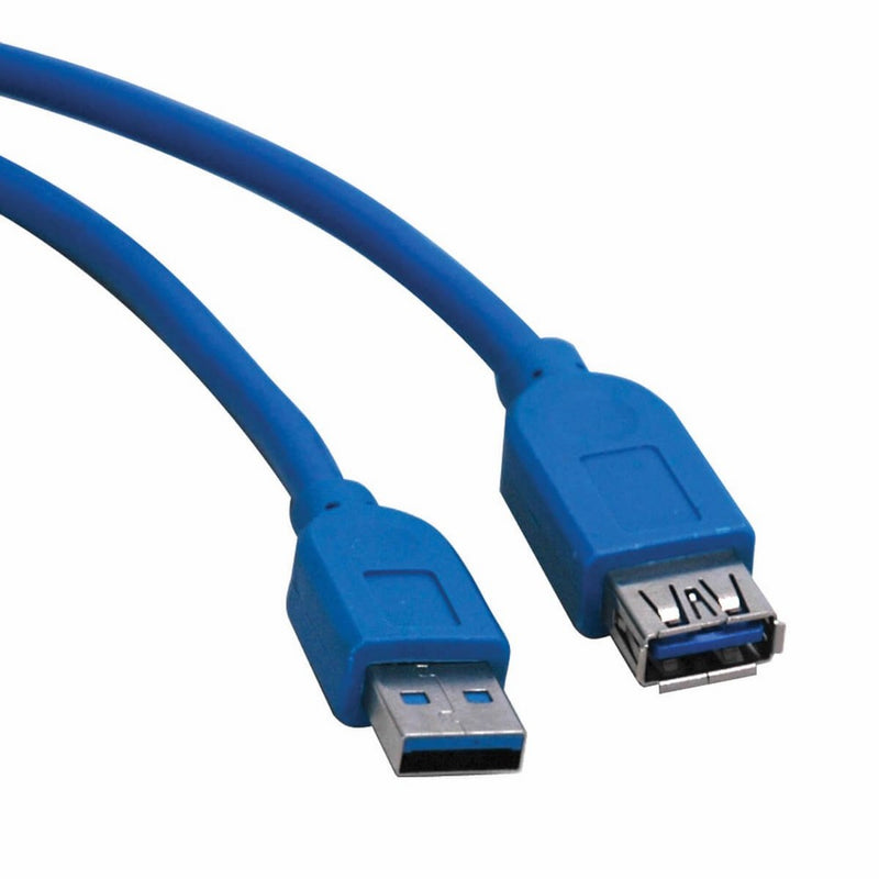 Tripp Lite 10-Feet USB 3.0 Super Speed 5Gbps Extension Cable (A Male to A Female) 10-ft, Blue (U324-010) 10'