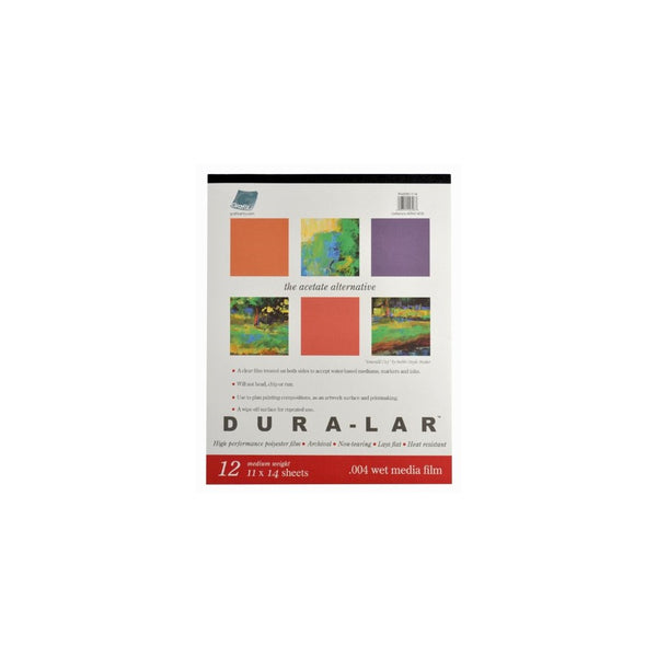 Grafix P04DW1114 Wet Media .004 Dura-Lar Film, 11-Inch by 14-Inch, 12 Sheets