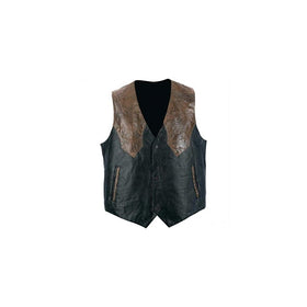 Giovanni Navarre & Trade Hand-Sewn Pebble Grain Genuine Leather Western-Style Vest 2X