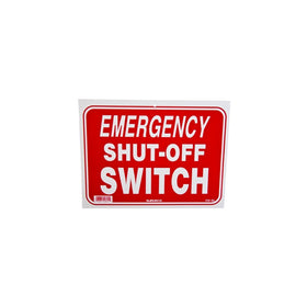 Emergency Shut Off Switch Pool Safety Sign