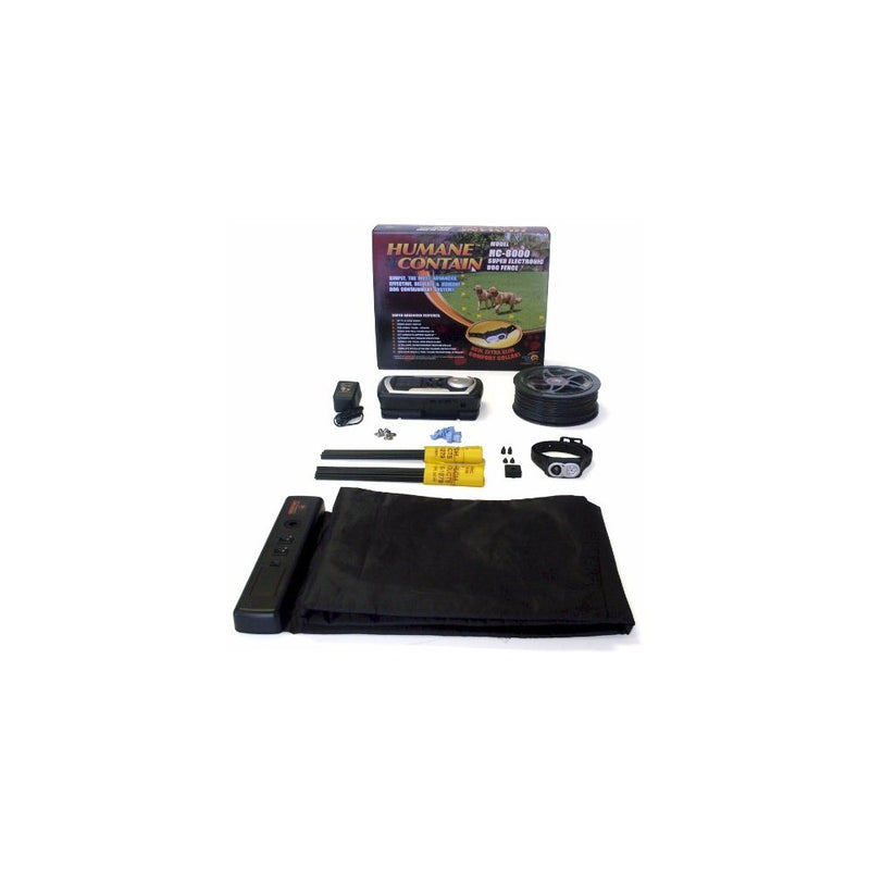 High Tech Pet Humane Contain HC-8000 Electronic Dog Fence Ultra System and RM-1 Radio Mat Pet Deterrent Kit Combo