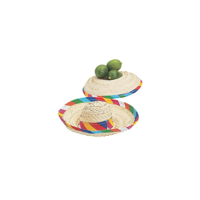 Mini Sombrero Hats - Mexican Party Decor - Tabletop Party Supplies - 12 Pack