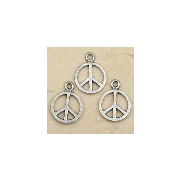 20pcs Tibetan Silver Peace Logo Charms 16mm Jewelry Findings