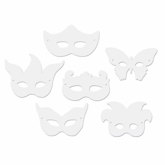 Creativity Street Die Cut Mardi Gras Paper Masks, Assorted Designs, 24 Pack (AC4651)