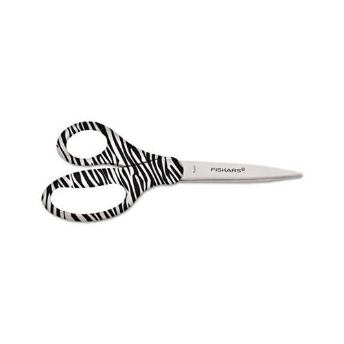 Fiskars 1535821002 8" Designer Zebra Scissors with Recycled Handles (FSK1535821002)