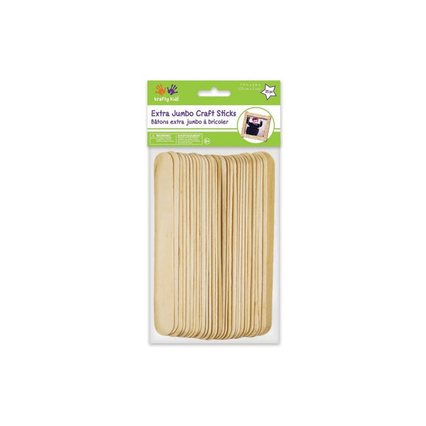 Multicraft Imports Extra Jumbo Craft Sticks-Natural 7.9 inch x 0.8 inch 25/Pk