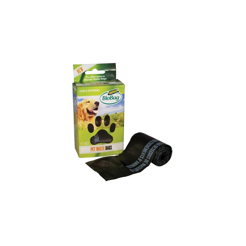 BioBag Dog / Pet Waste Bags on a Roll 45 Bags Each Box (Case of 12) Total 540 Bags