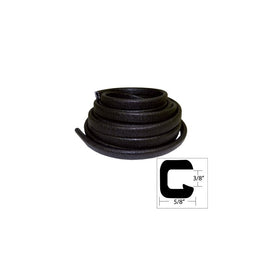 TACO METALS V30-1312B25-1 / TACO Flexible Vinyl Trim - " Opening x "W x 25'L - Black