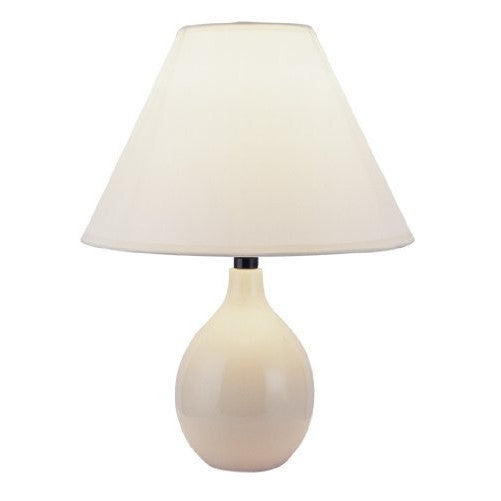 S.H. International Ceramic Table Lamp 13"H - Ivory