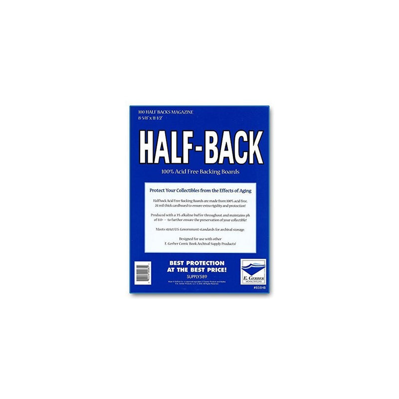 Half-Back Magazine Backing Boards 8 5/8" x 11 1/2"