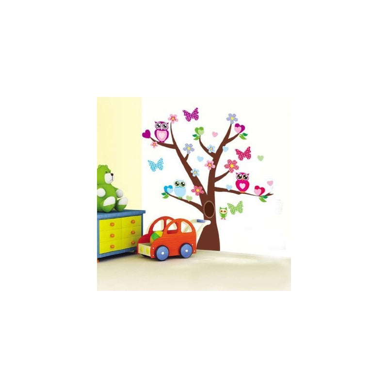 1 X Tree Butterfly Tree Owl Wall Decor Removable Sticker / Decal Set
