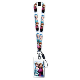 Disney Elsa and Anna Lanyard with PVC Dangle