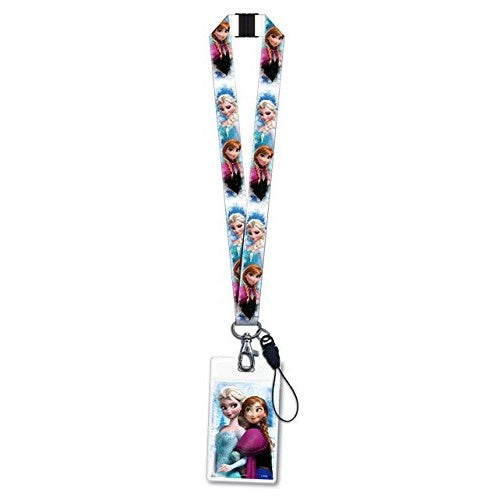 Disney Elsa and Anna Lanyard with PVC Dangle