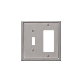 AmerTac 77TRBN 1 Toggle Brushed Nickel Cast Metal Wallplate