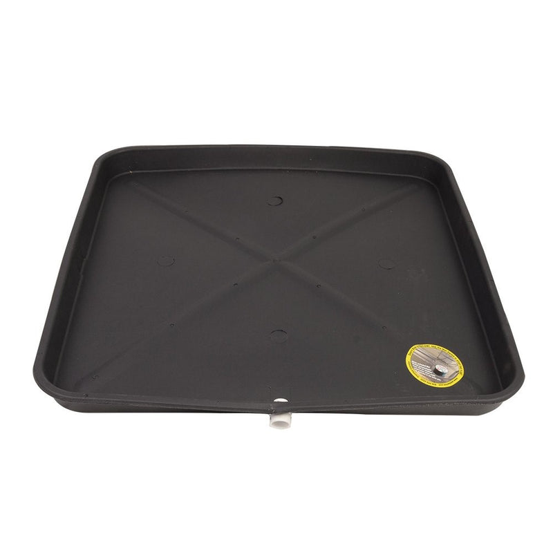 DiversiTech 6-3030L A/C Secondary Condensate Drain Pan, Outlet Long Side, Bottom 30" x 30", Overall Dimension 32" x 32", Depth 2"