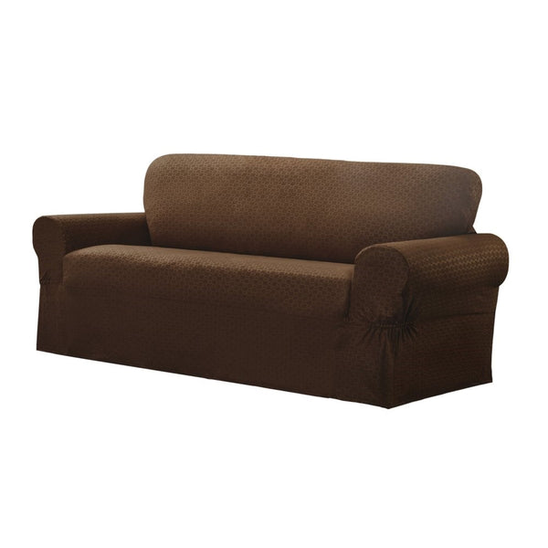 MAYTEX Conrad 1-Piece Sofa Furniture Cover/Slipcover, Chocolate