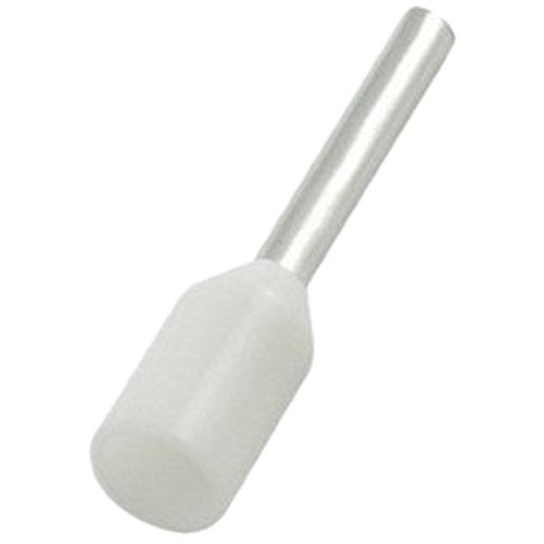 Morris 12710 Nylon Insulated Ferrule Din Standard 22 AWG Wire Range, .236-Inch Pin Length, White, 100-Pack